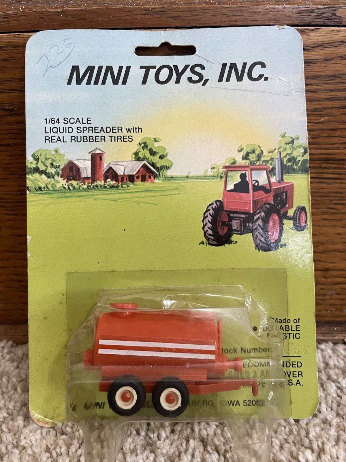 Mini Toys 1/64 Liquid Spreader w/ Real Rubber Tires
