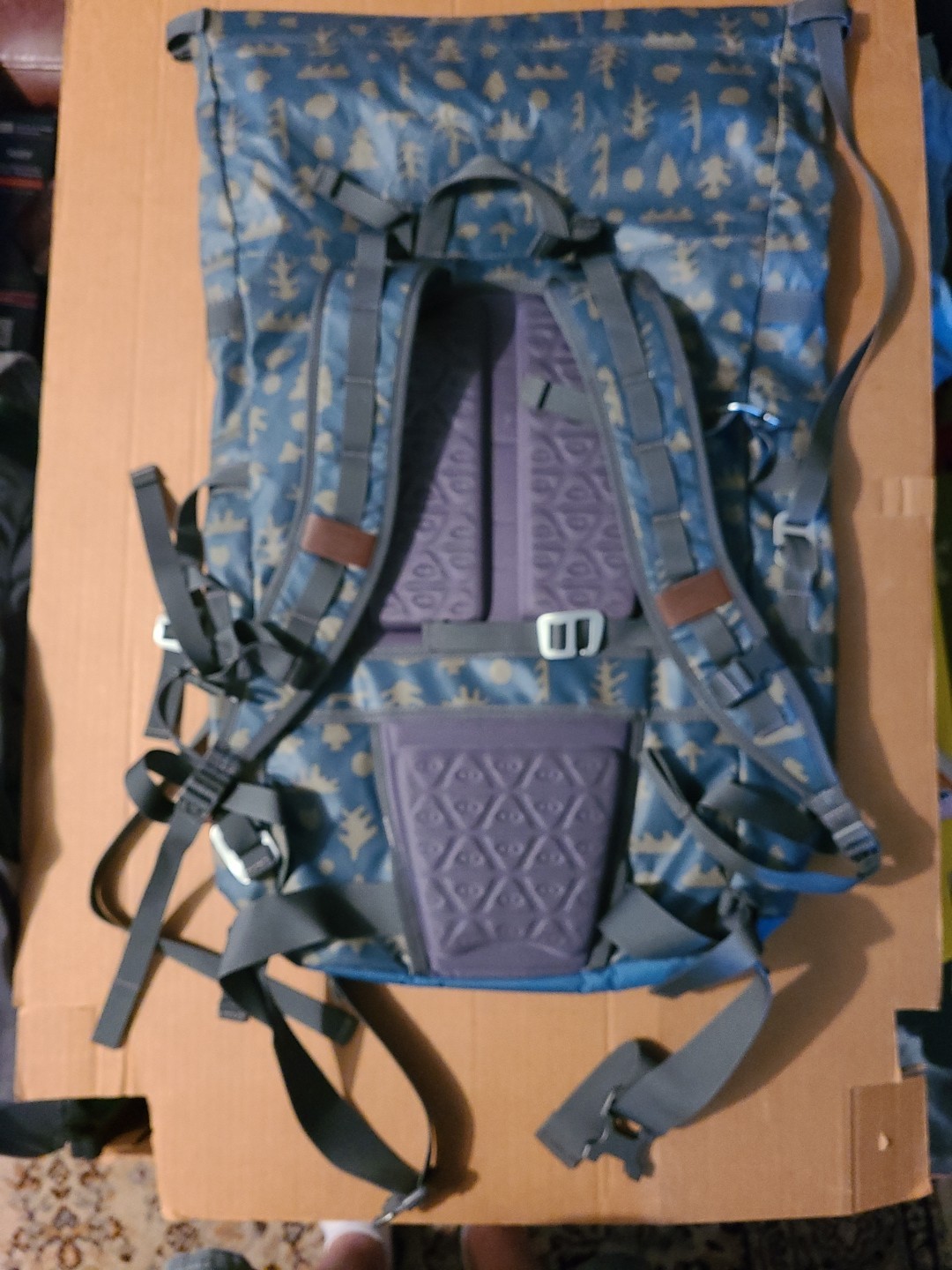 poler camp vibes Roll Top Backpack - Large 27"×19" Camouflage Design