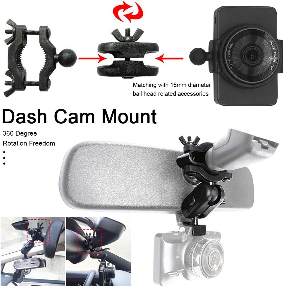 Dash Cam Mount, Car Interior Holder Camera Bracket Universal black