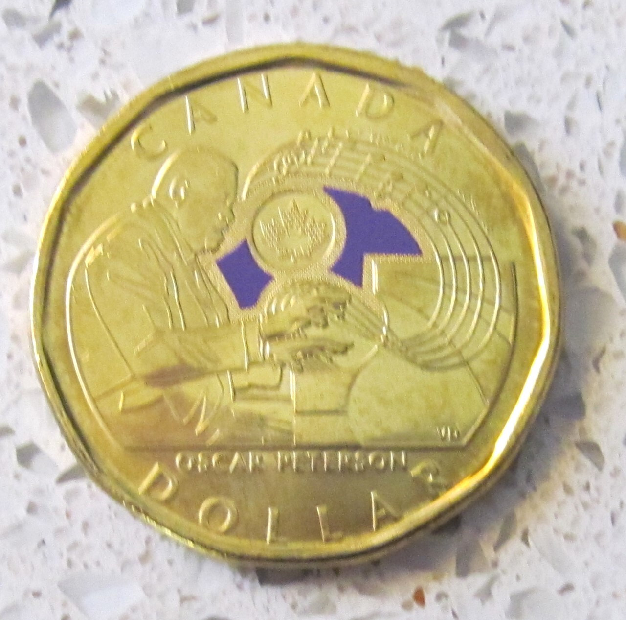 2022 Oscar Peterson Canada 1 Dollar Coloured Loonie - combined shipping