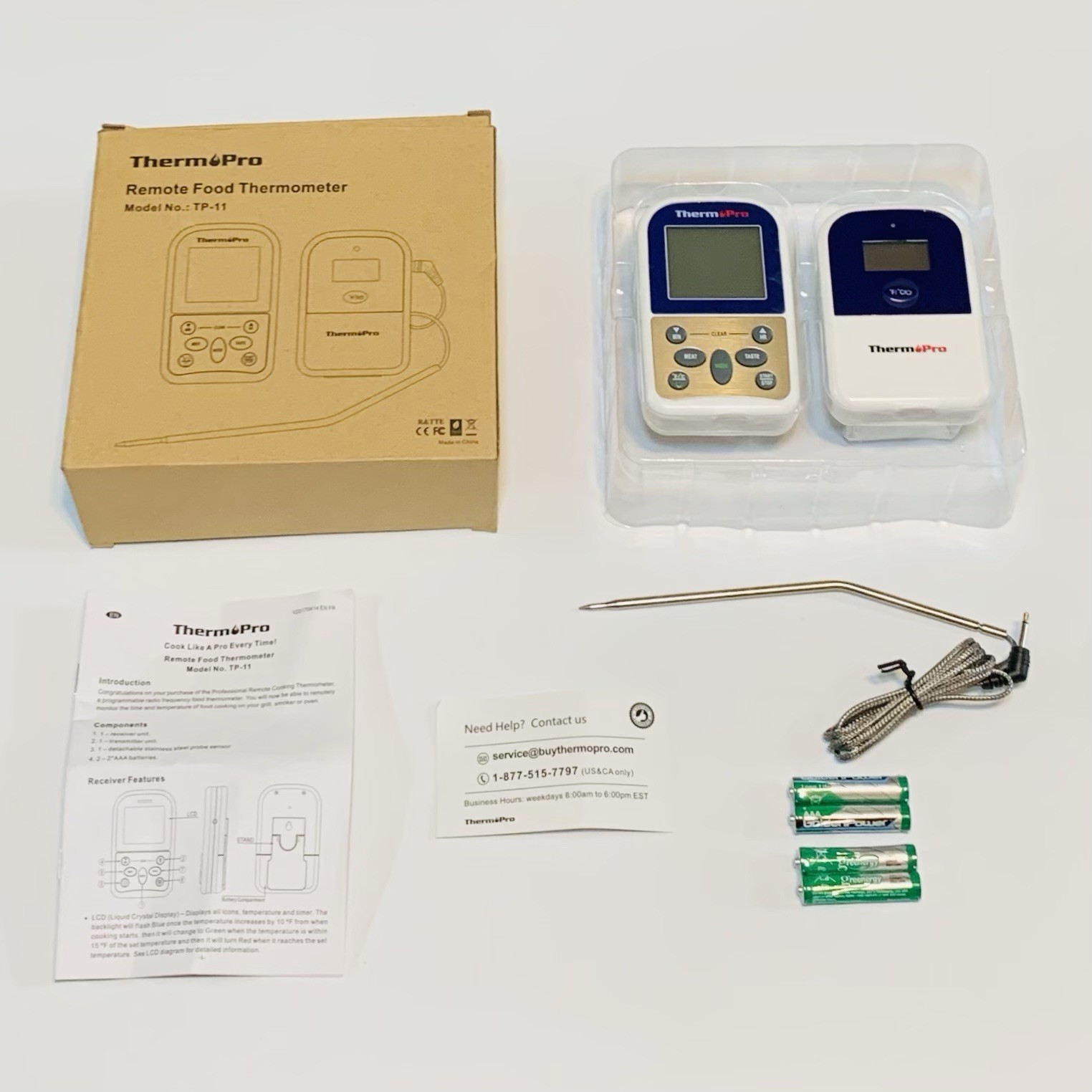 ThermoPro Remote Food Thermometer Model Number TP-11 - New Open Box