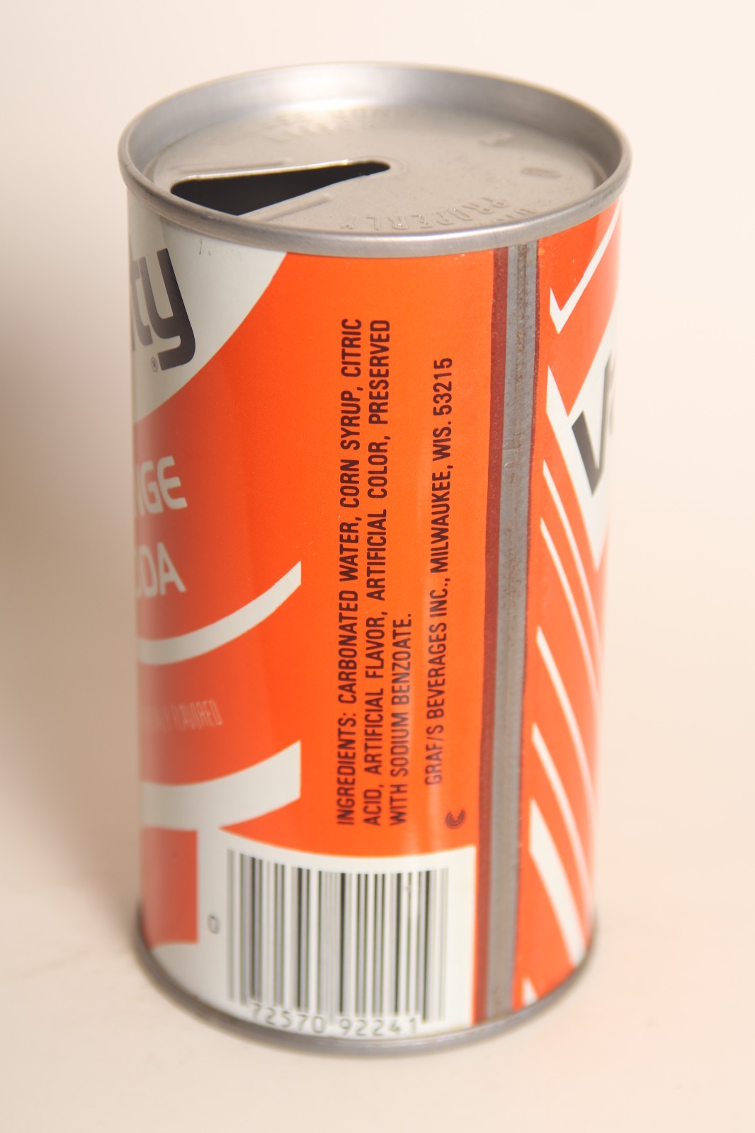 Varsity Orange soda can