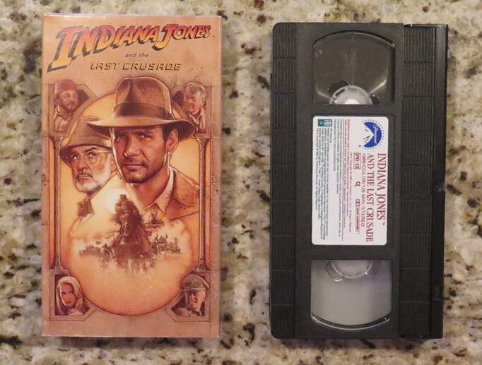 Indiana Jones / Last Crusade Harrison Ford VHS 1989 Spielberg Film Release VG+