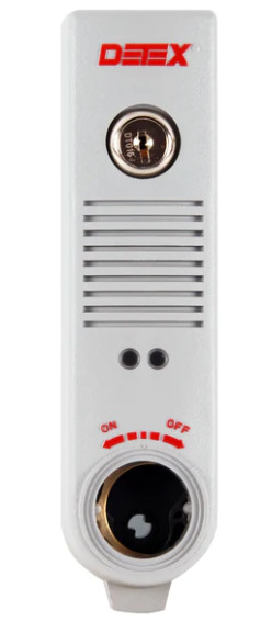 Detex Surface Mount Battery Alarm Secure, Tamper Resistant Gray Finish EAX-500