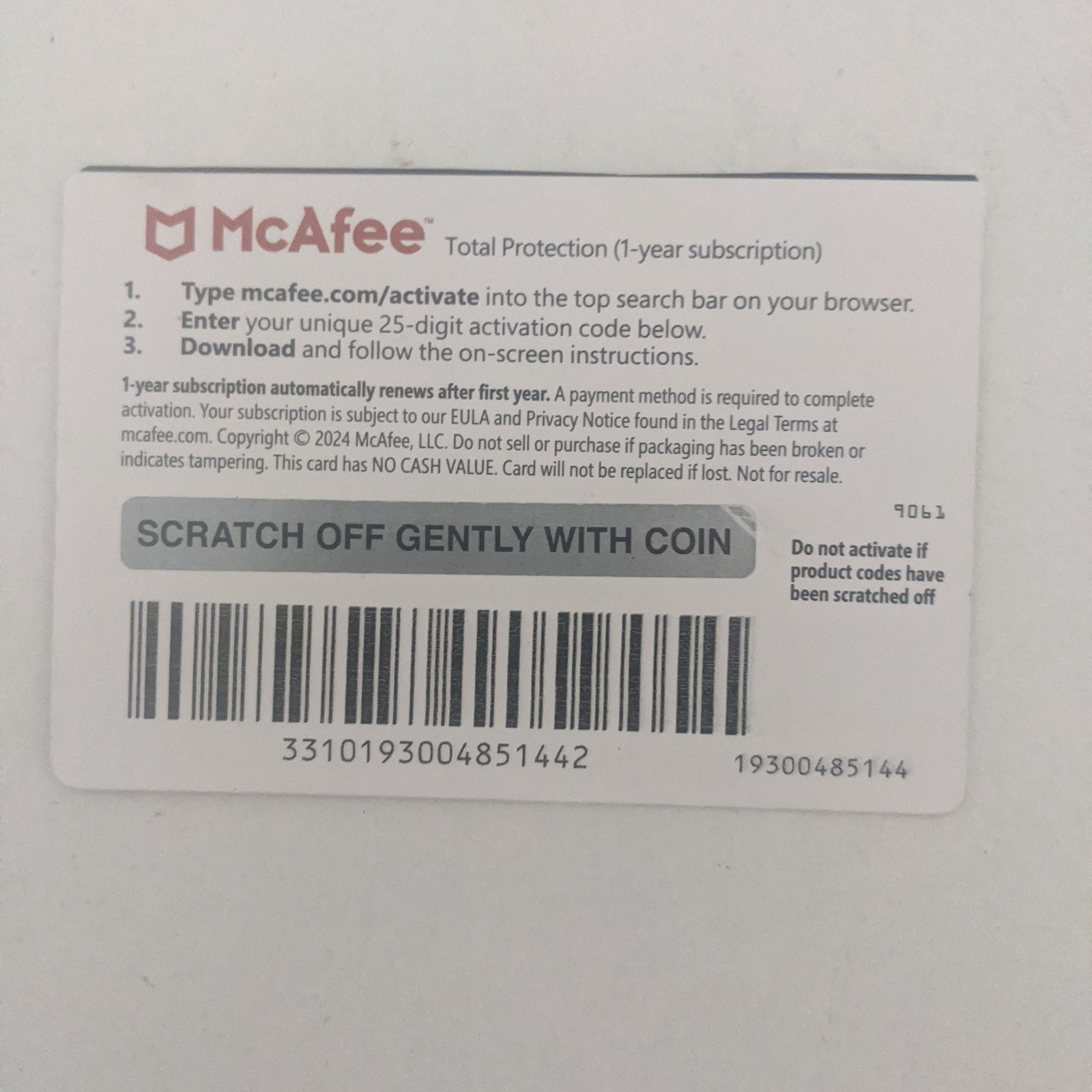 McAfee Total Protection 2026 For 1 Device / 1 Year Subscription