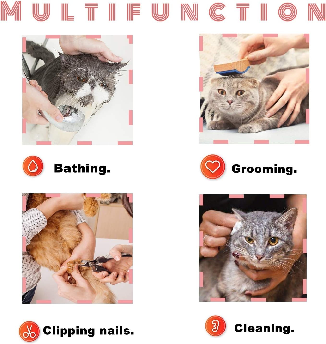 Cat Muzzle with Breathable Mesh, Cat Mouth Guard Muzzle for Prevent Biting Ch...