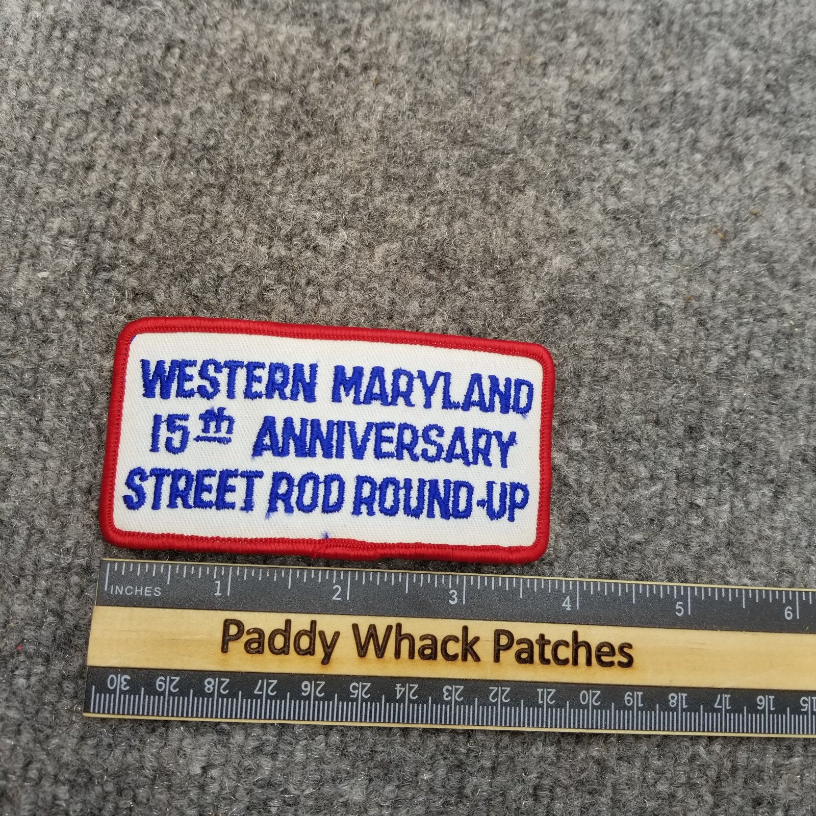 Vintage Western Maryland 15th Anniversary Street Rod Round Up Patch Car Auto 70s