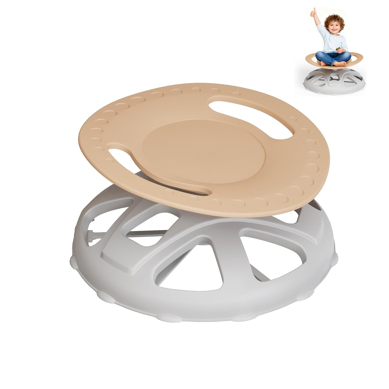 Kids Spinning Chair Children Sensory Swivel Chair Seat 220LBS w/Handle for Kids