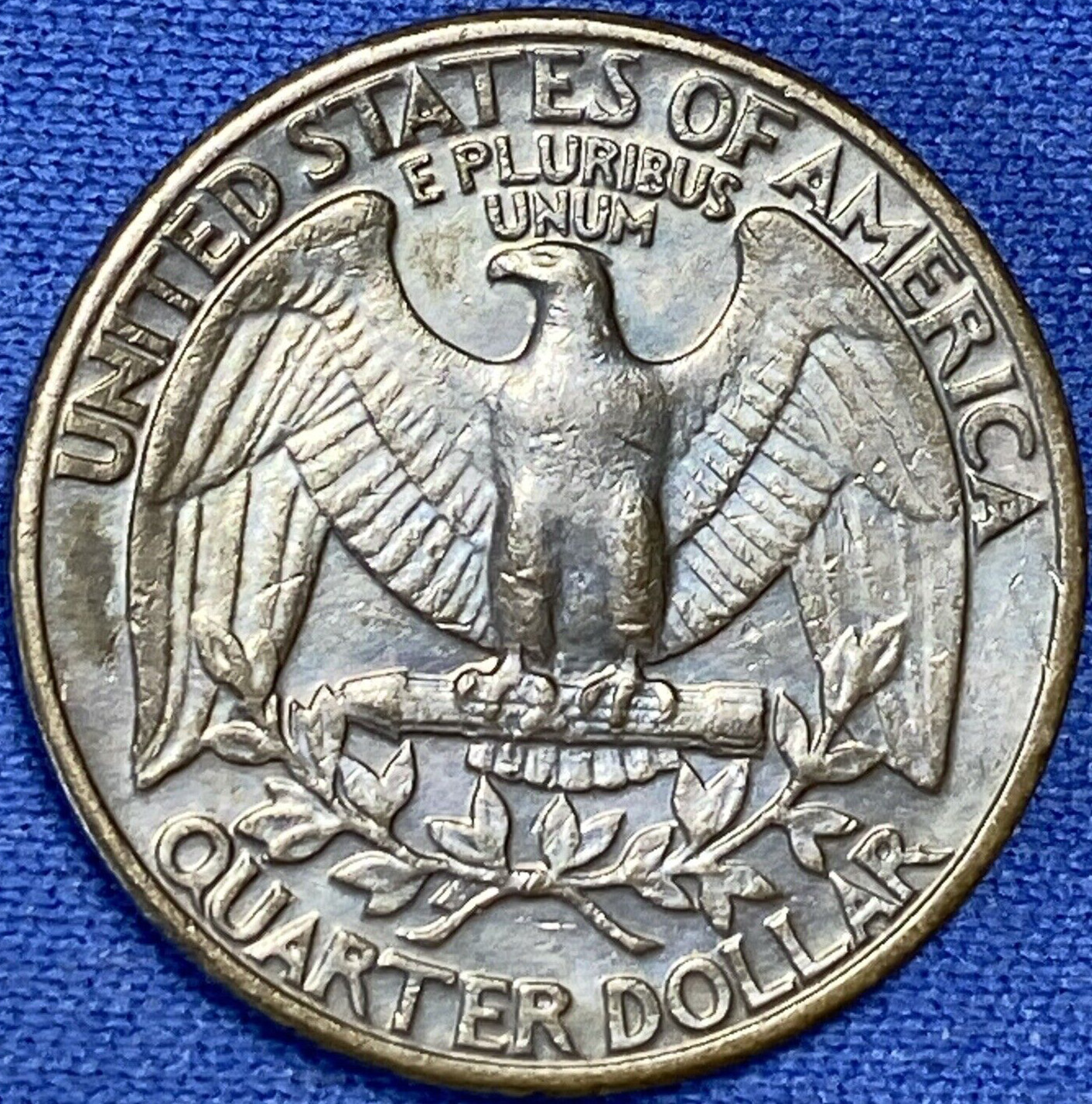 1981-D Washington Quarter Beautiful Brilliant Blue Gray Toned Coins w/Error #2