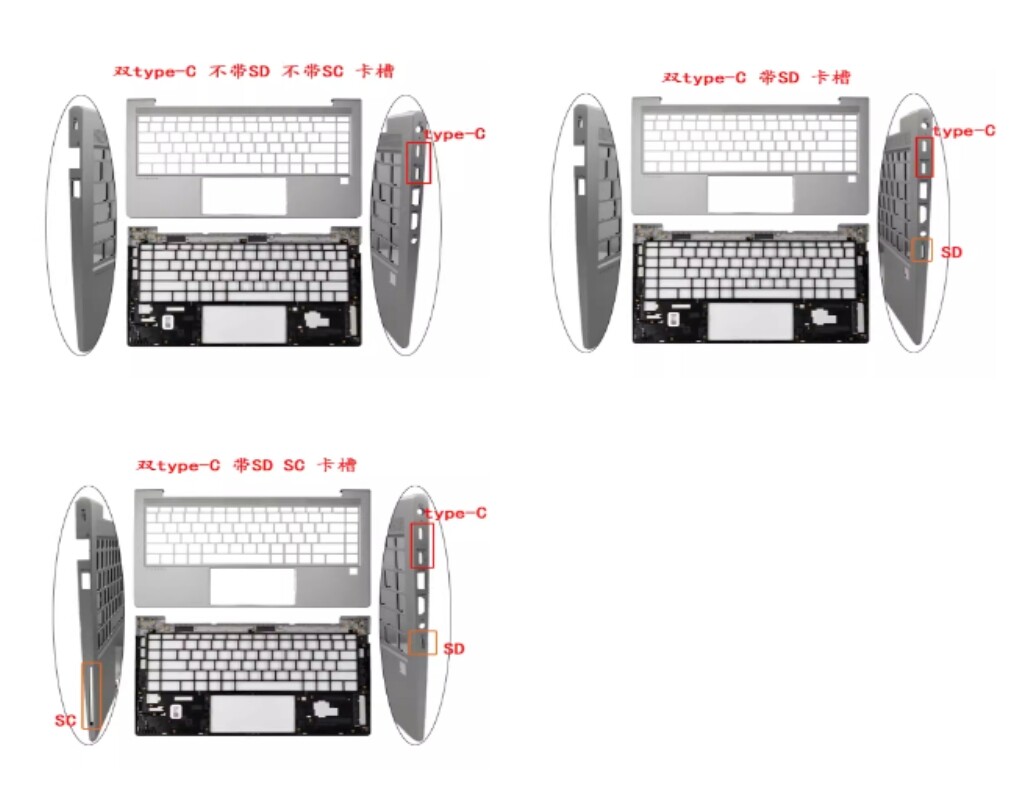 HP Probook 440 G8 G9 ZHAN 66 Pro 14 G4 G5 Palmrest Part 2USB-C SD SC