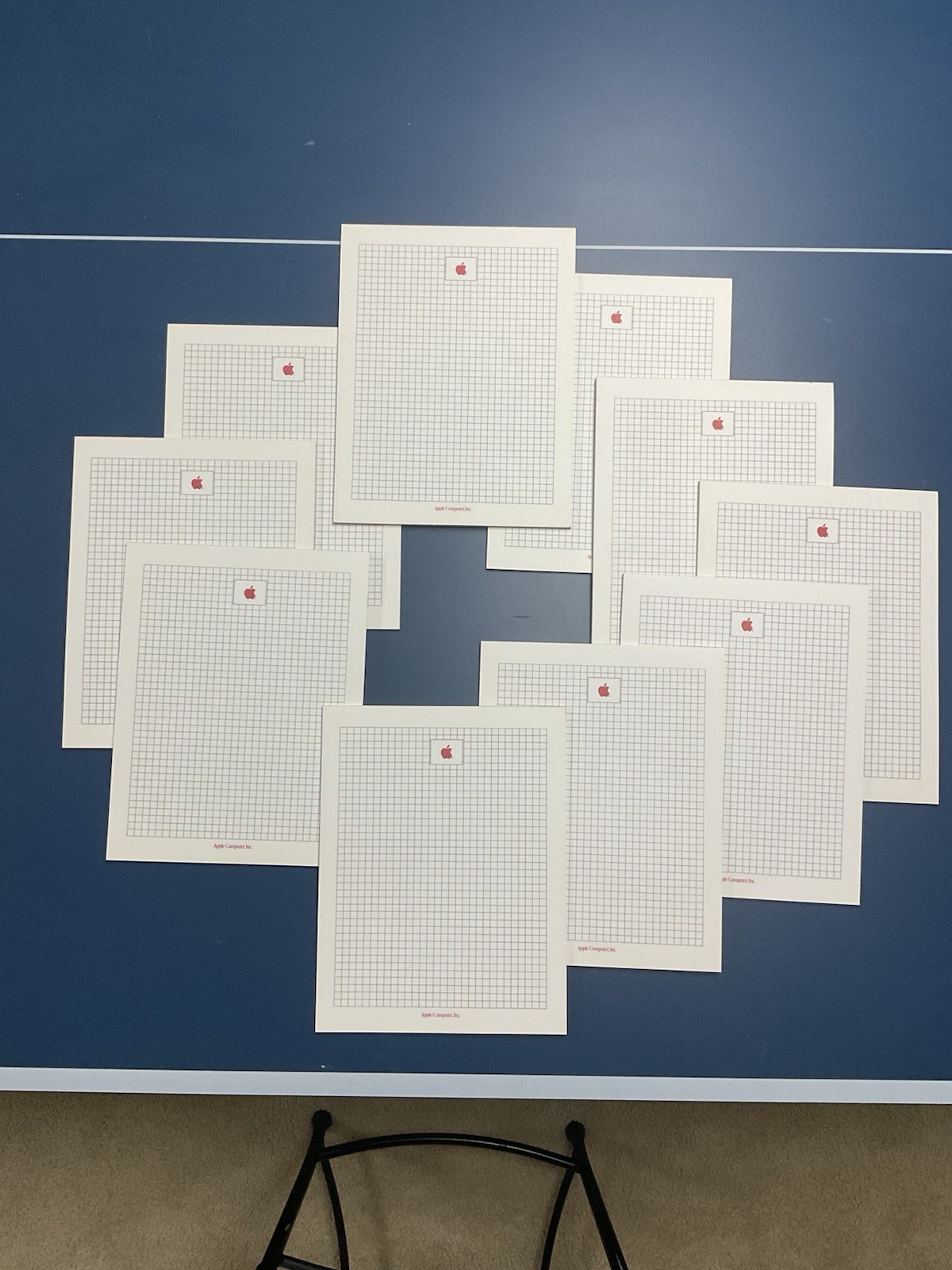 Vintage Apple Computer Graph Paper, 8x11.5,35 Sheets/Pad,TEN NOTE PADS!!