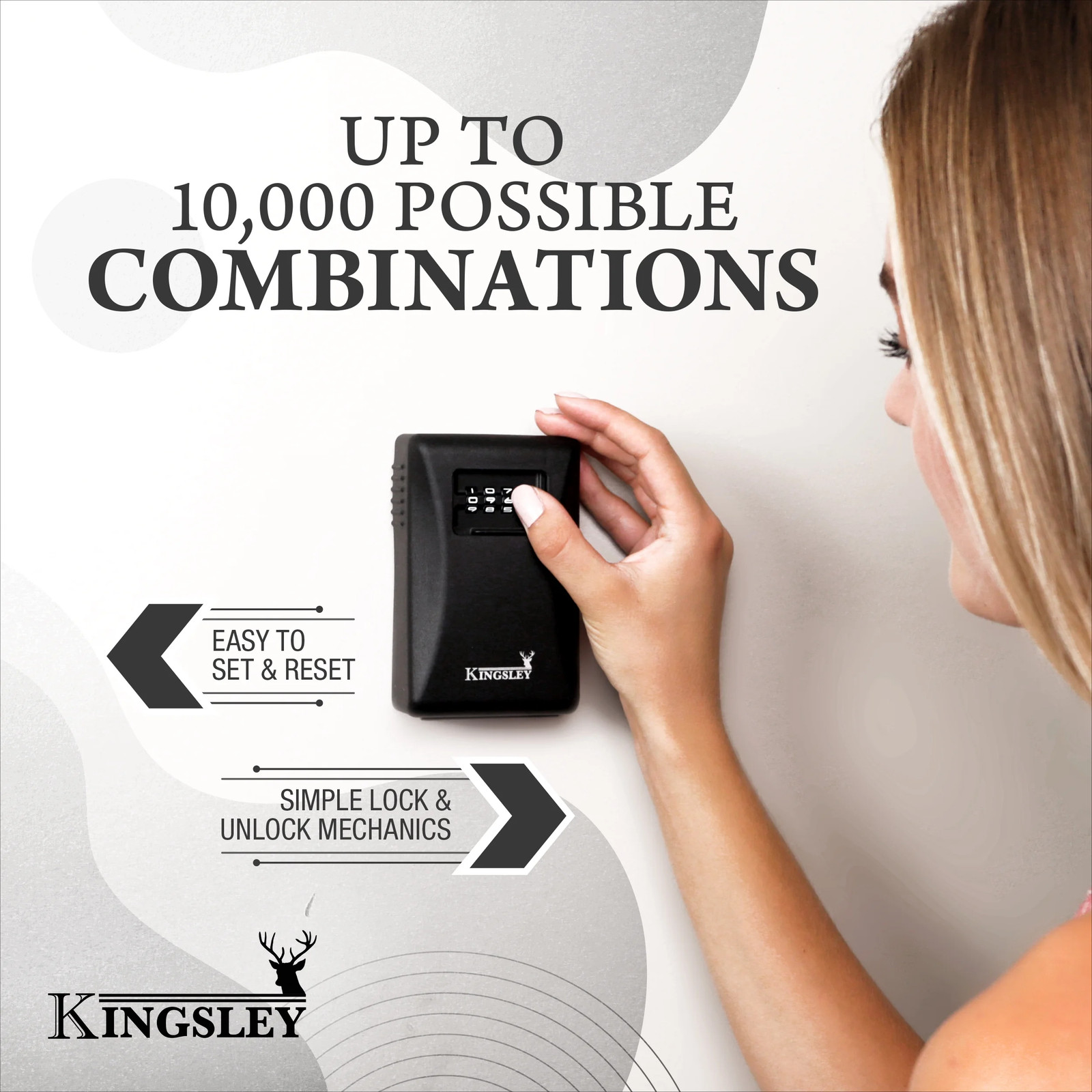Key Lock Box - Guard-A-Key, Secure Weatherproof Key Box Wall Mount for Indoors a