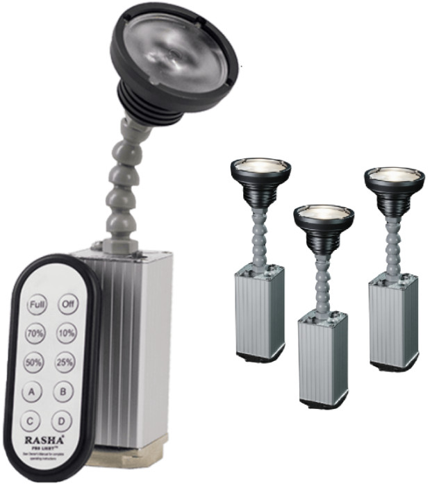 Rasha Bullet Pin Spot  (Pack of 4) | 10W Warm White LED with Zoom