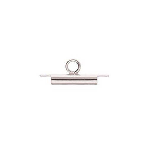 Miyuki Beading Slide End Tube for Beadwork 10mm 43887 (4) Silver Plated .4in