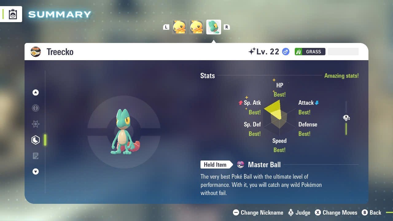 ✨COMBO SHINY ALPHA TORCHIC & TREECKO & MUDKIP ✨6IV MAX EV⭐POKEMON LEGENDS ZA