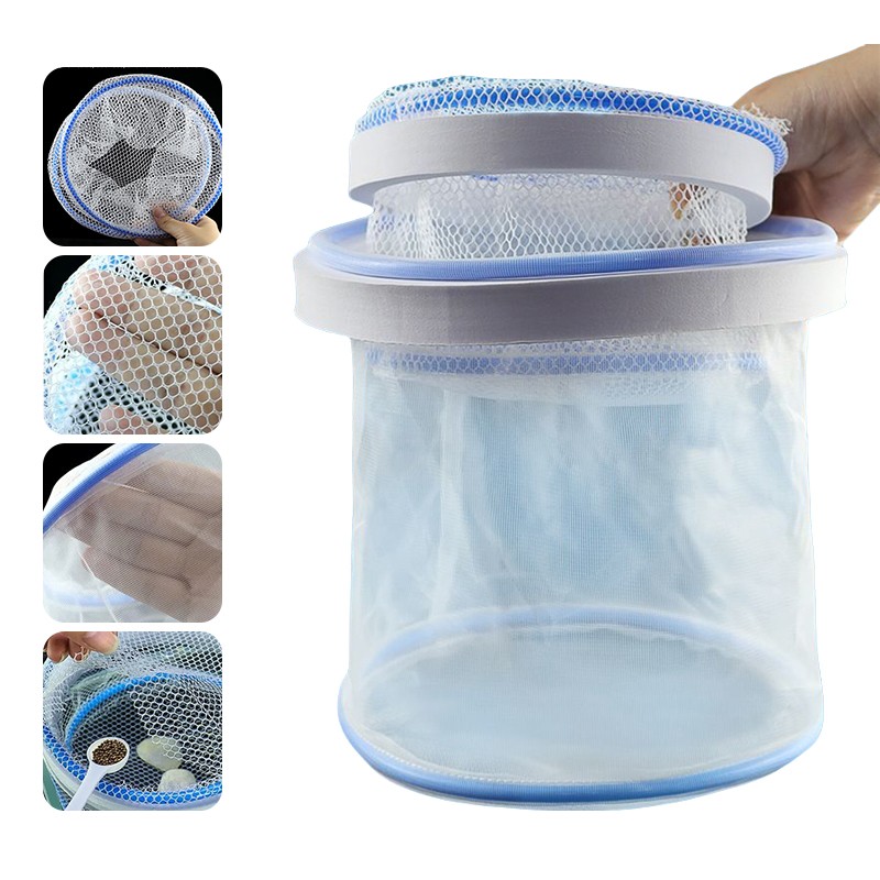 Ventilated Guppy Breeding Net Clamshell Floating Fish Net Tank Isolation Box