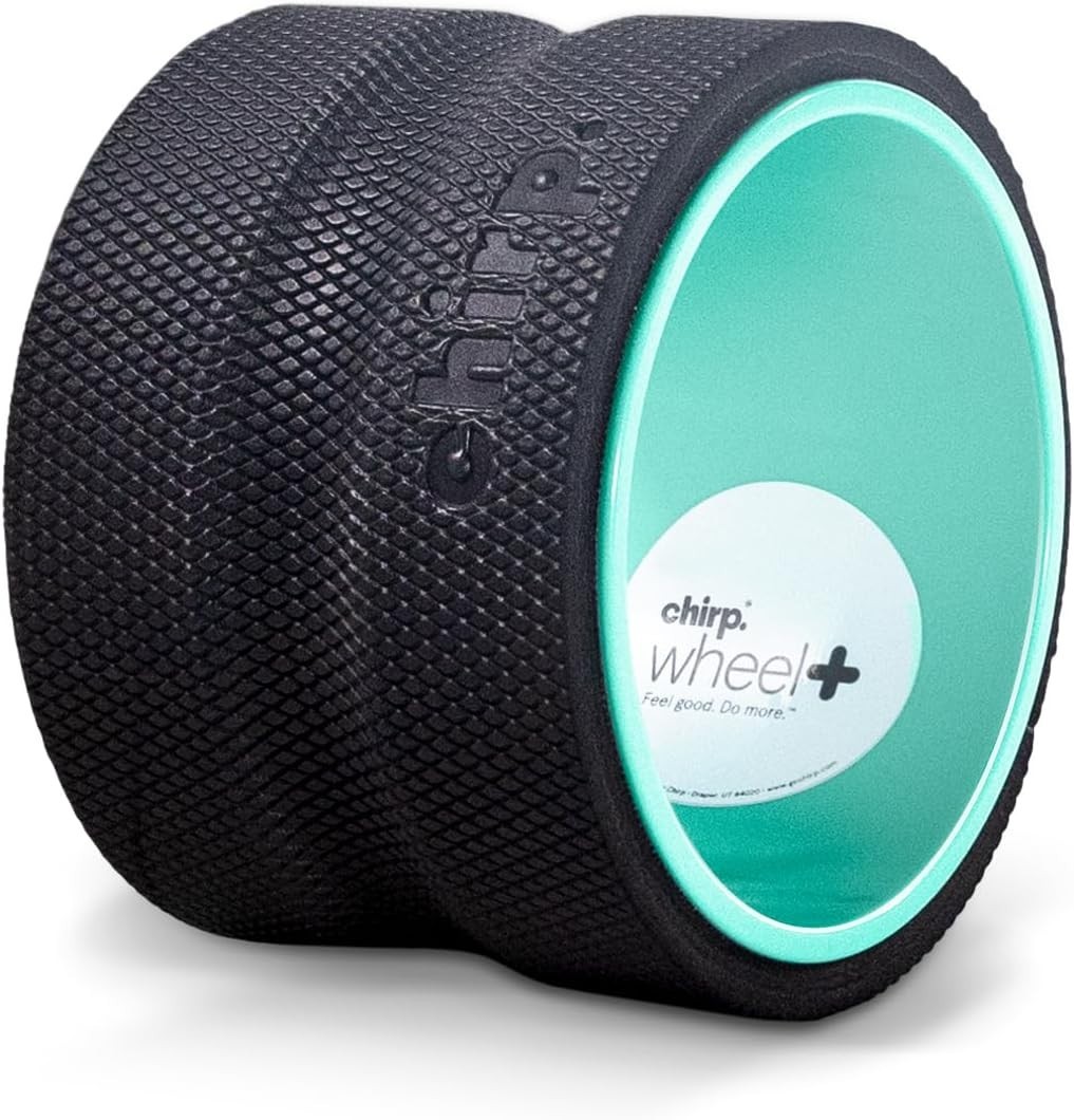 Deep Tissue 6-Inch Wheel+ Foam Roller for Back Pain Control & Flexibility