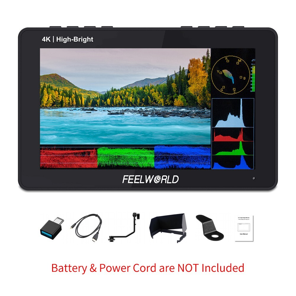 FEELWORLD F5 PROX 5.5 inch DSLR Camera Field Monitor 1600nit Touchscreen 4K HDMI