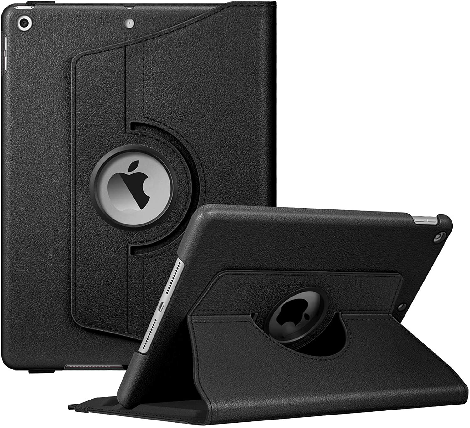 For Pad 10.2'' 7 8 9th Generation Case TPU Leather Cover Stand 360 Rotating Fold