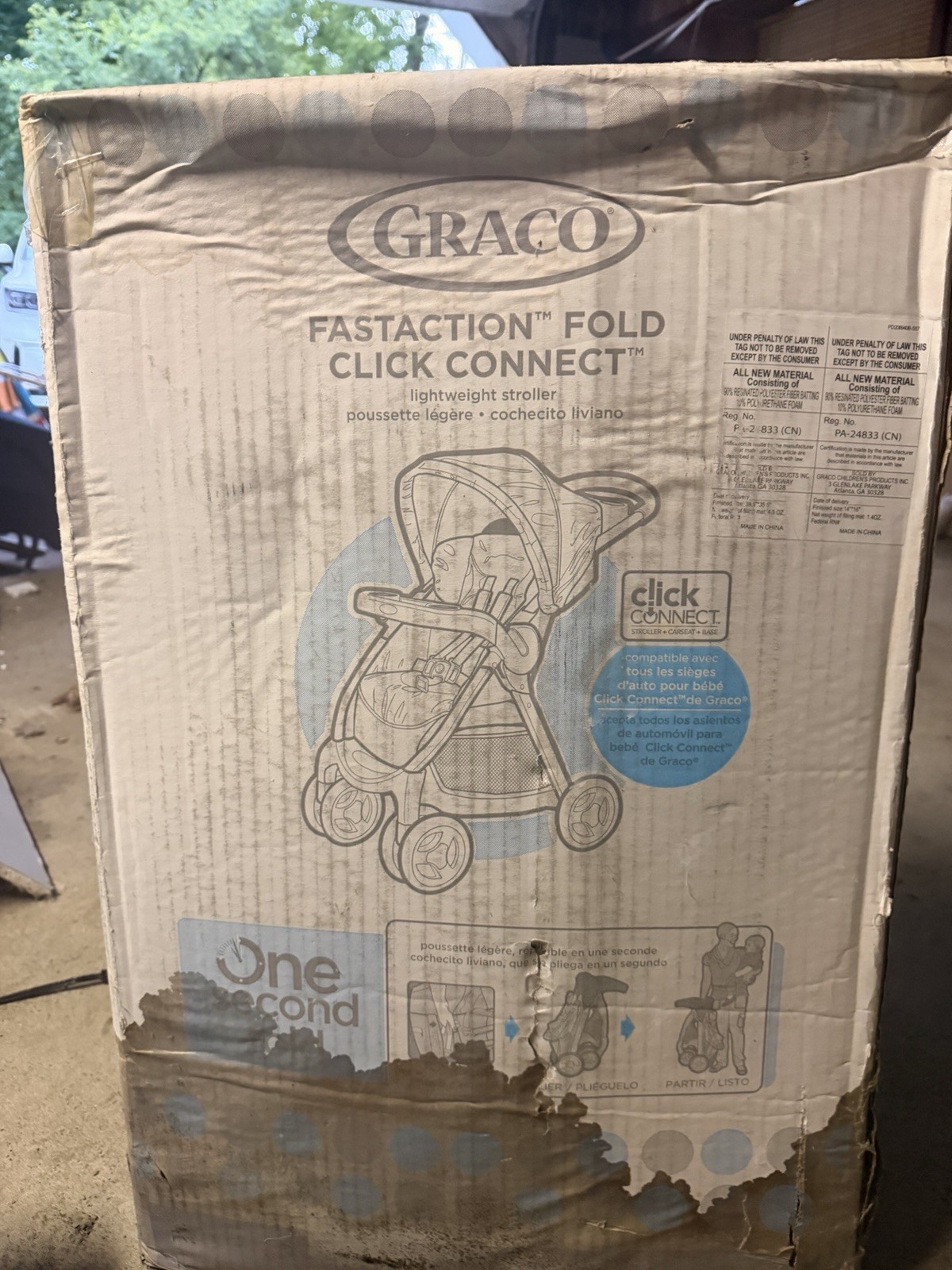 Graco FastAction Fold Click Connect Lightweight Stroller One-Second Fold Black