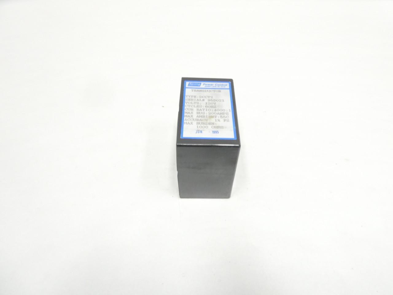 Spang DCCT2 Transducer 4000:1 200a 120v-ac 1000ohm