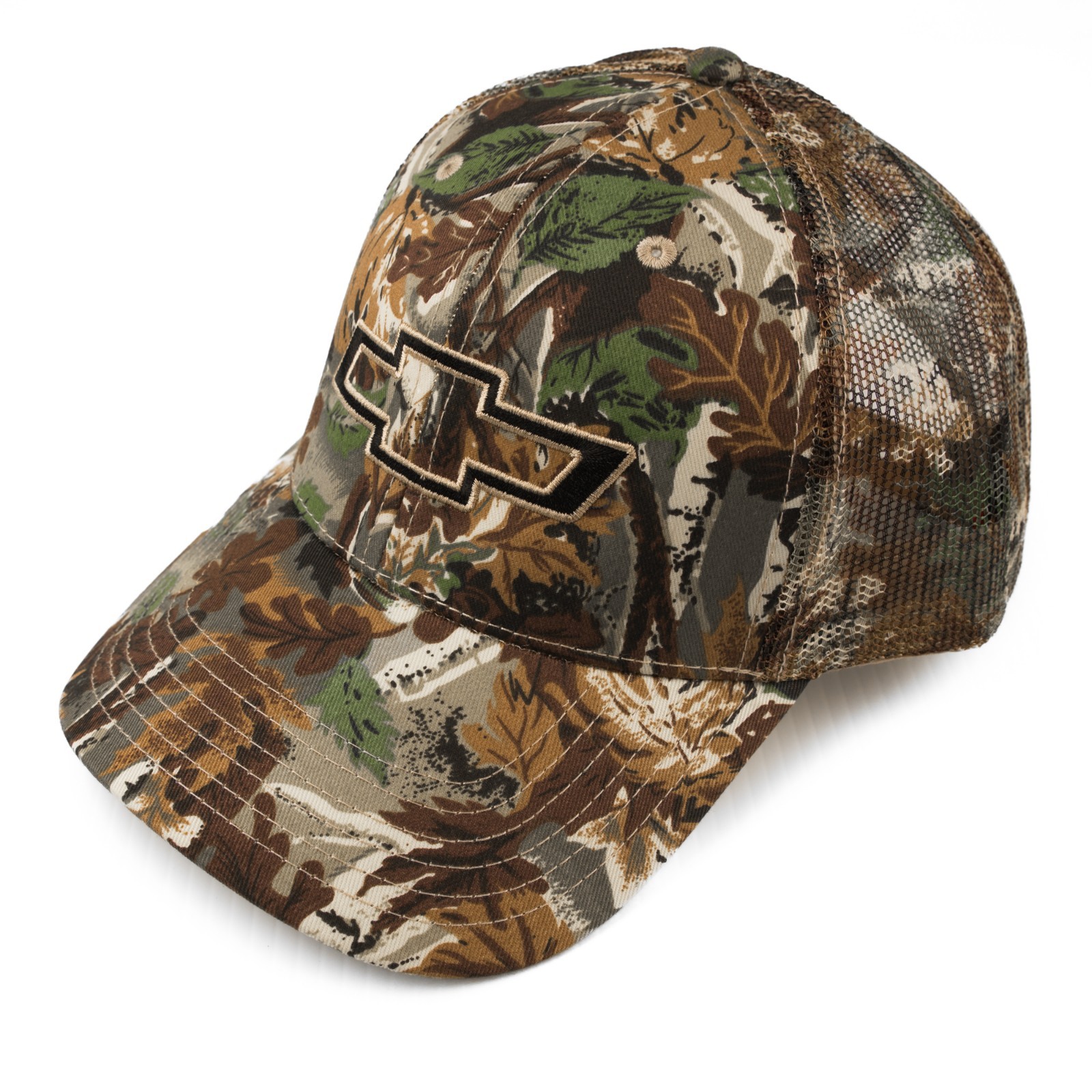 Chevrolet Camouflage Bowtie Trucker Hat - Shipped in a Box Low Profile Mesh Back