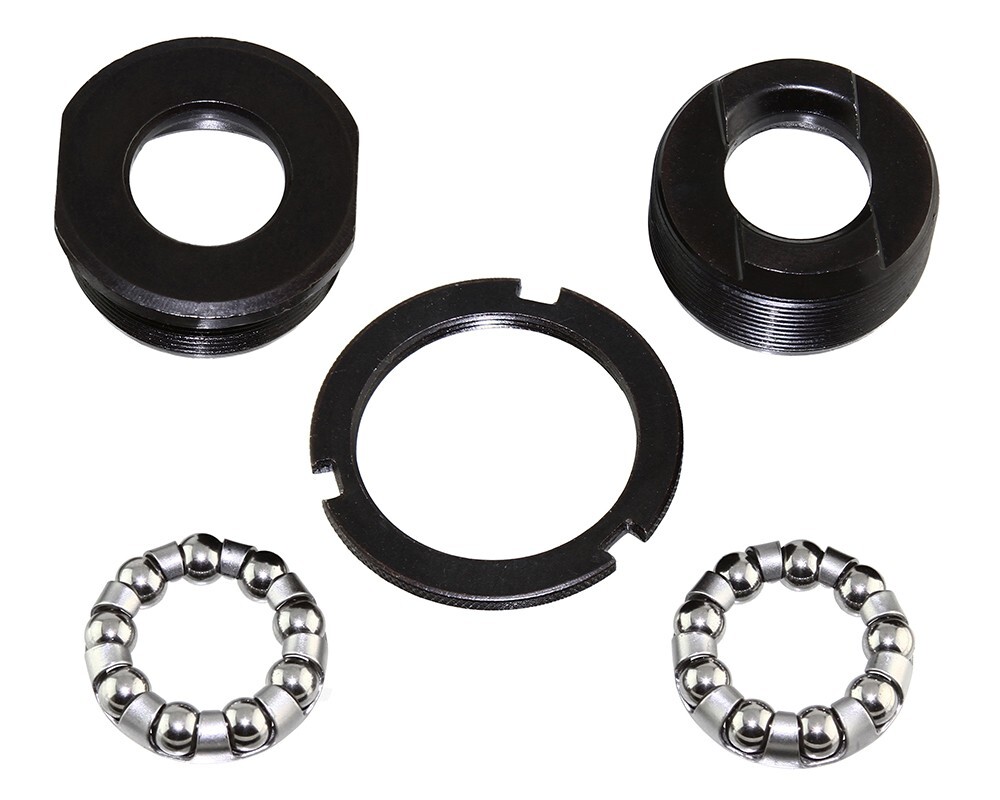 F&R Bottom Bracket Set 3/Piece Crank 1.37 x 24tpi 65mm Sheel BLACK.