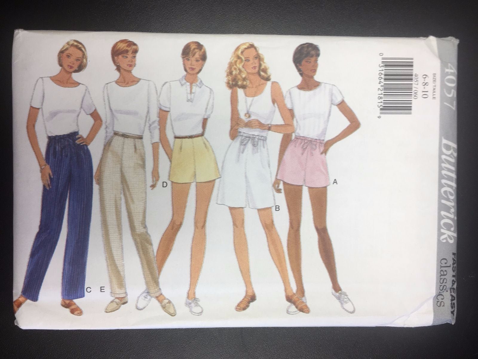 Butterick #4057 Misses Shorts & Pants - Size 6-8-10
