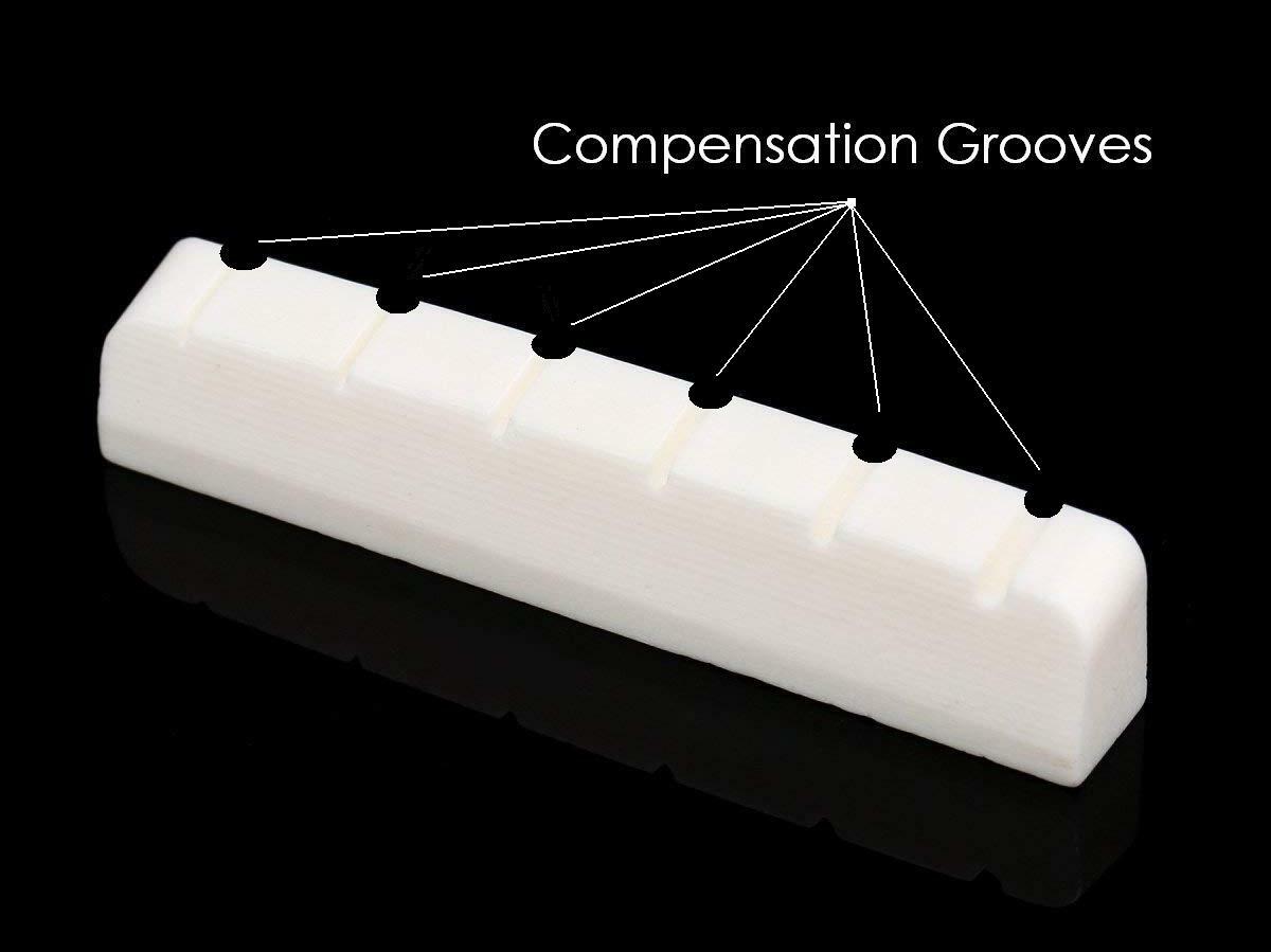 MusicianAtHeart FULLY COMPENSATED Bone Nut made for SCHECTER Electric Guitar