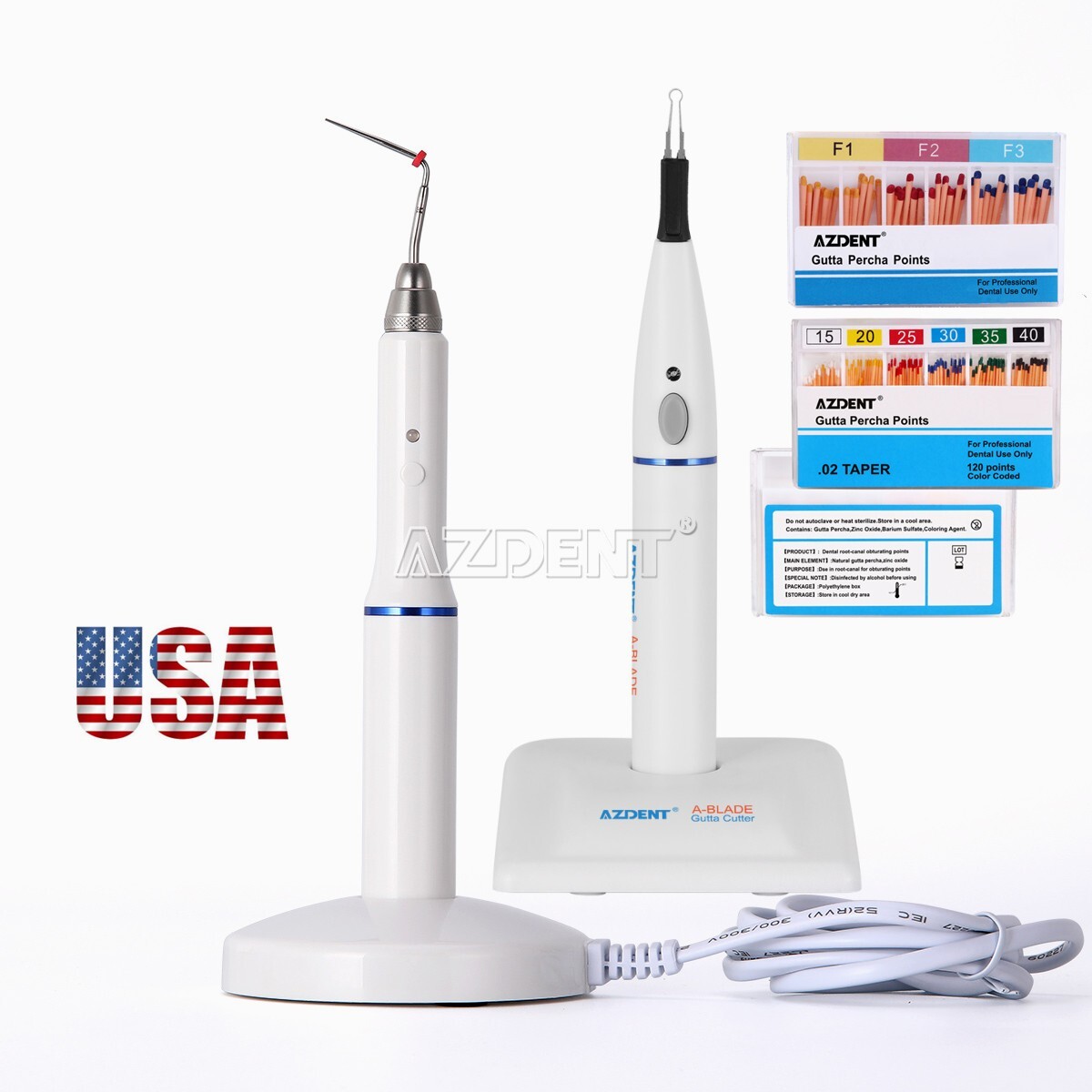 Dental Obturation Endo Heated Pen /Gutta Percha Gum Cutter /Gutta Percha Points