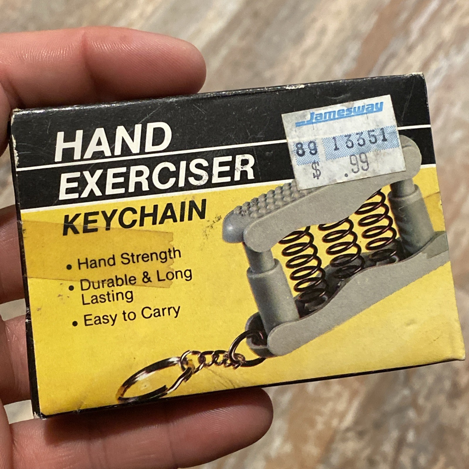 Vtg Retro Jamesway REGAL JEWELRY CO. HAND EXERCISOR KEYCHAIN STILL NEW IN BOX