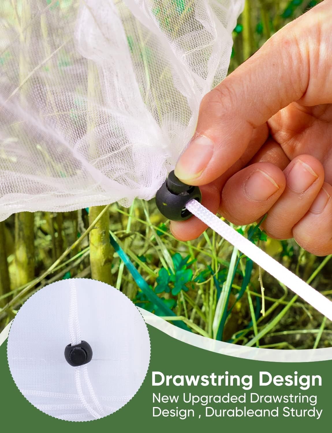 Bird Netting for Garden Protection - 4 Pack 3.3Ft x 2.7Ft/4 Pack, White