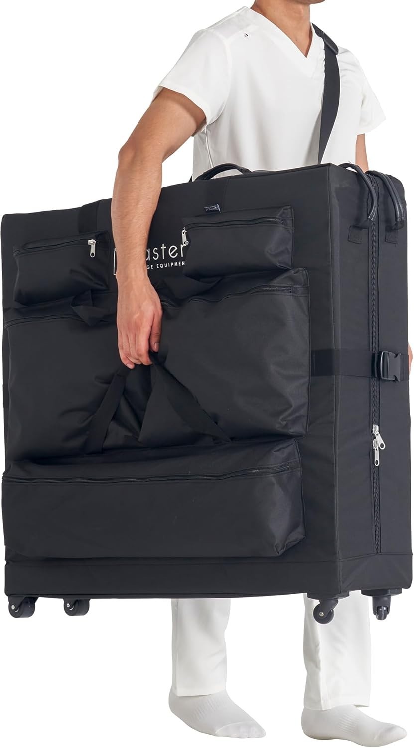 Lightweight Massage Table Carrying Case with Wheels - Secure and Durable Design
