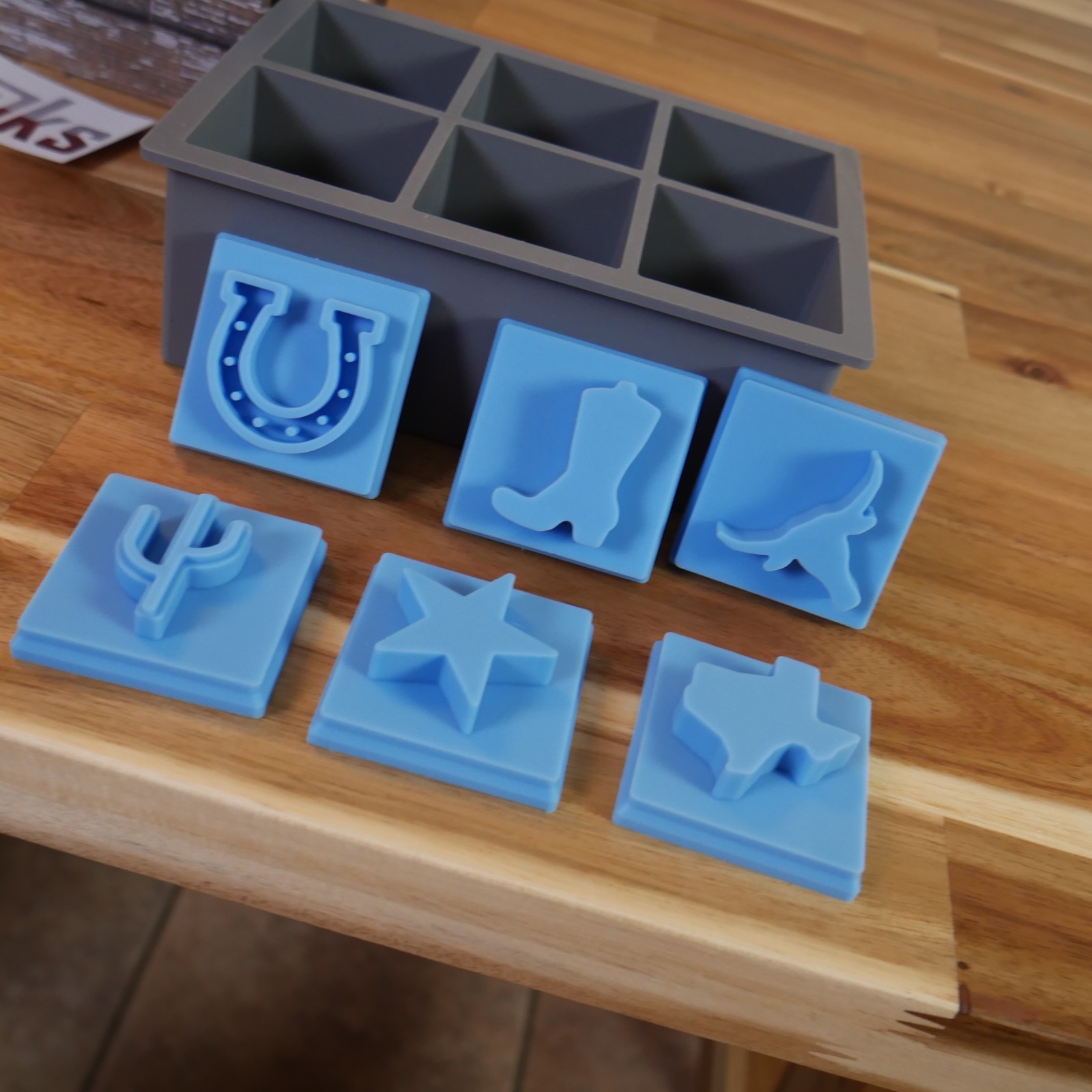 Texas rOks Ice Cube Tray Set - Personalized Ice Cubes