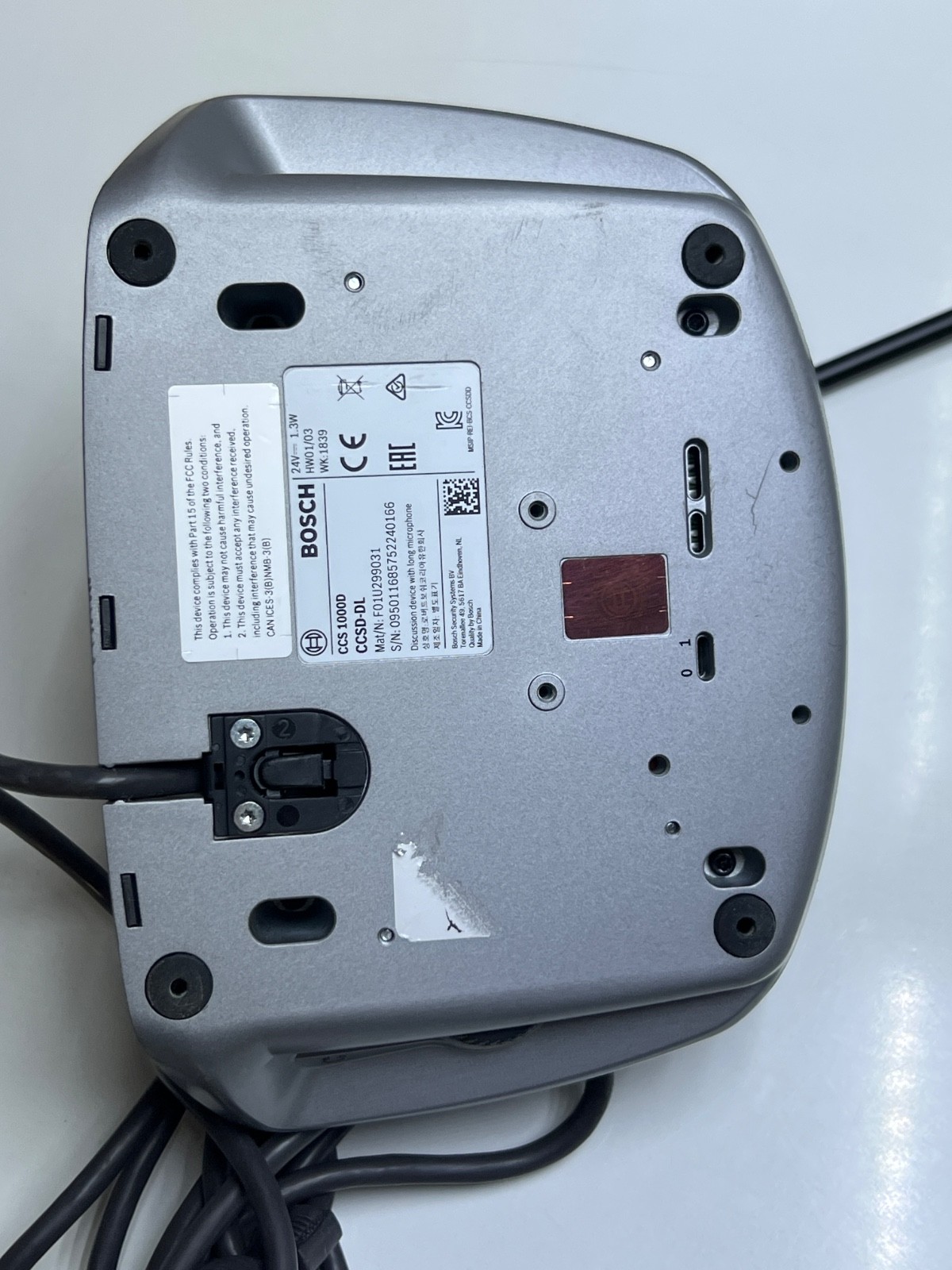 Bosch CCS 1000D CCSD-DL Compact Discussion Device With Long Microphone