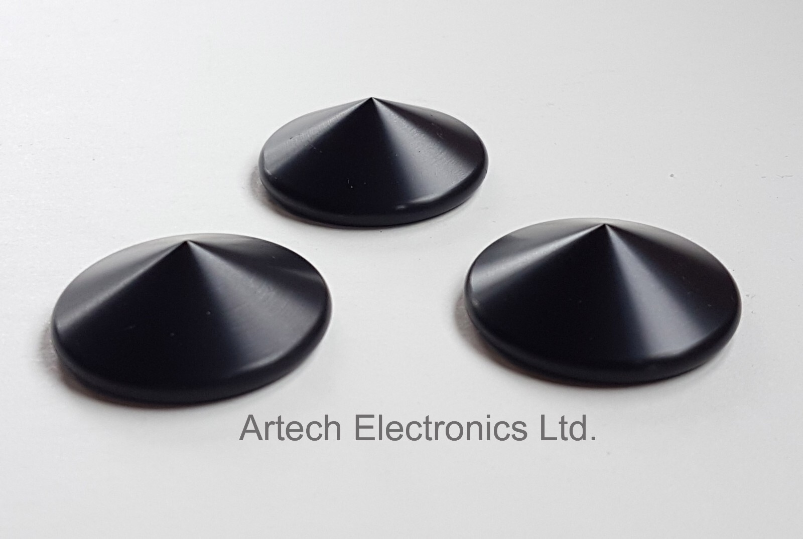 Small Black Tenderfeet™ - Set of 3 - Loudspeaker, Amplifier - Spikes/Cones