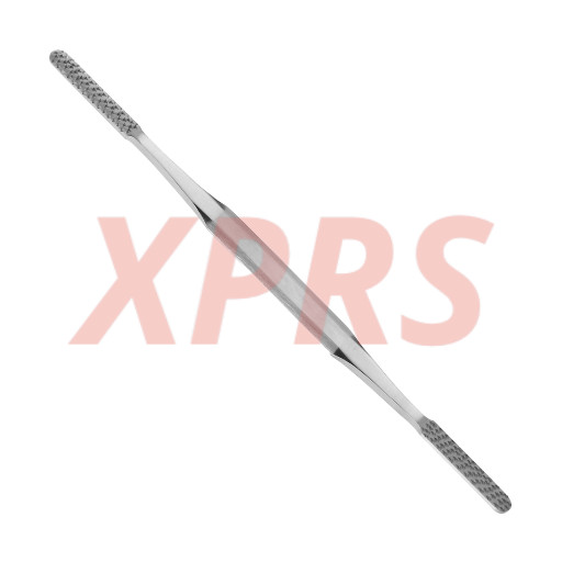 Fomon Raspatory, 8", Double End, Coarse Teeth, Flat & Convex, Premium German St