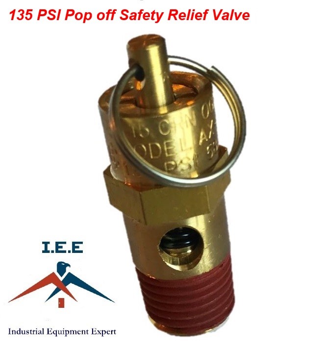 New 1/4" NPT 135 PSI Air Compressor Safety Relief Pressure Valve, Tank Pop Off