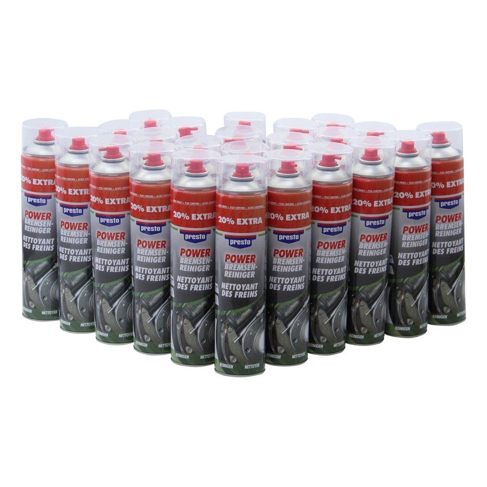 24 x brake cleaner Presto power 600 ml spray can acetone-free brakes spray