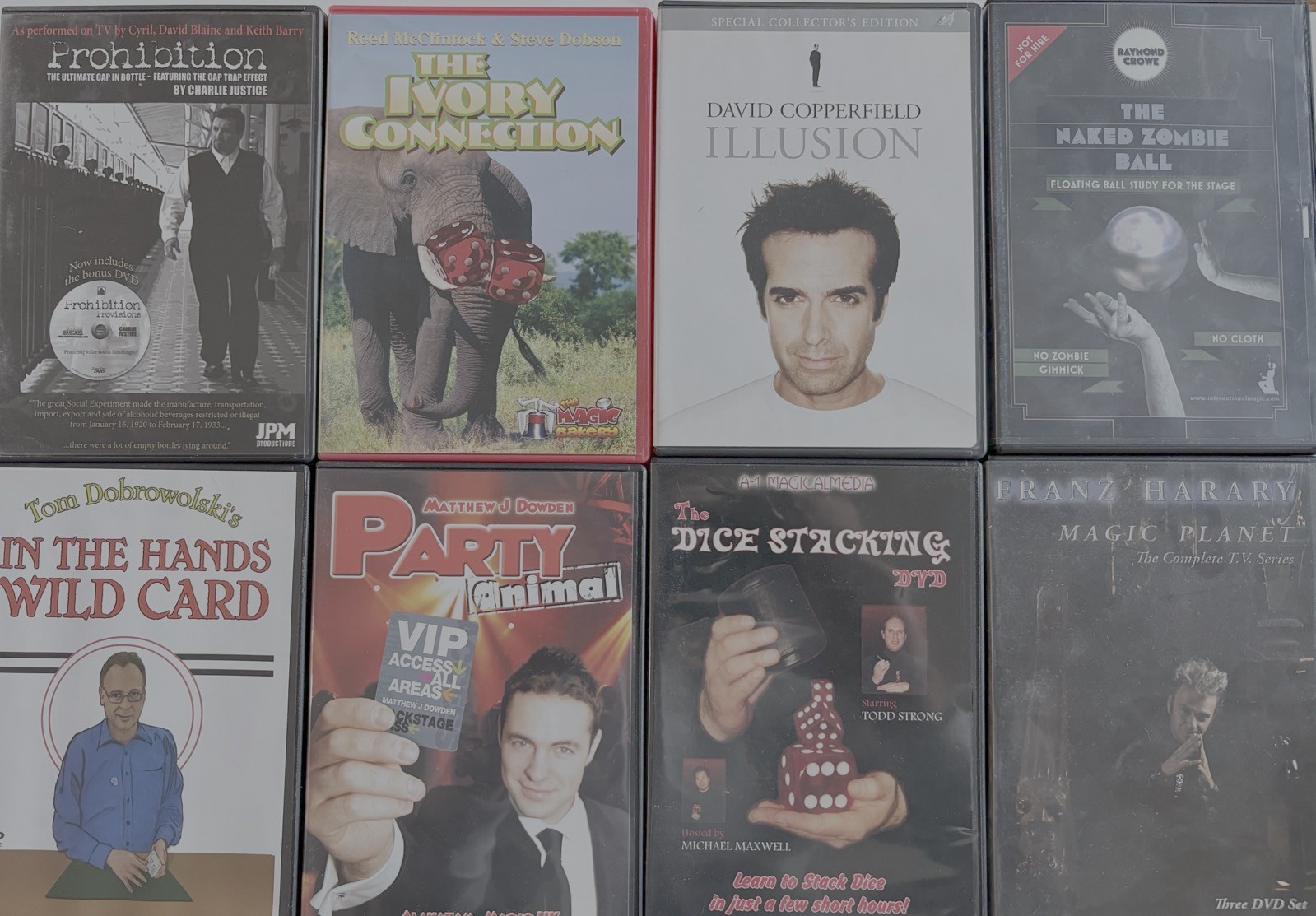 Bulk Lot Of 8 x MAGIC DVDs As Pictured Magician Trick Instructional Tuition M18