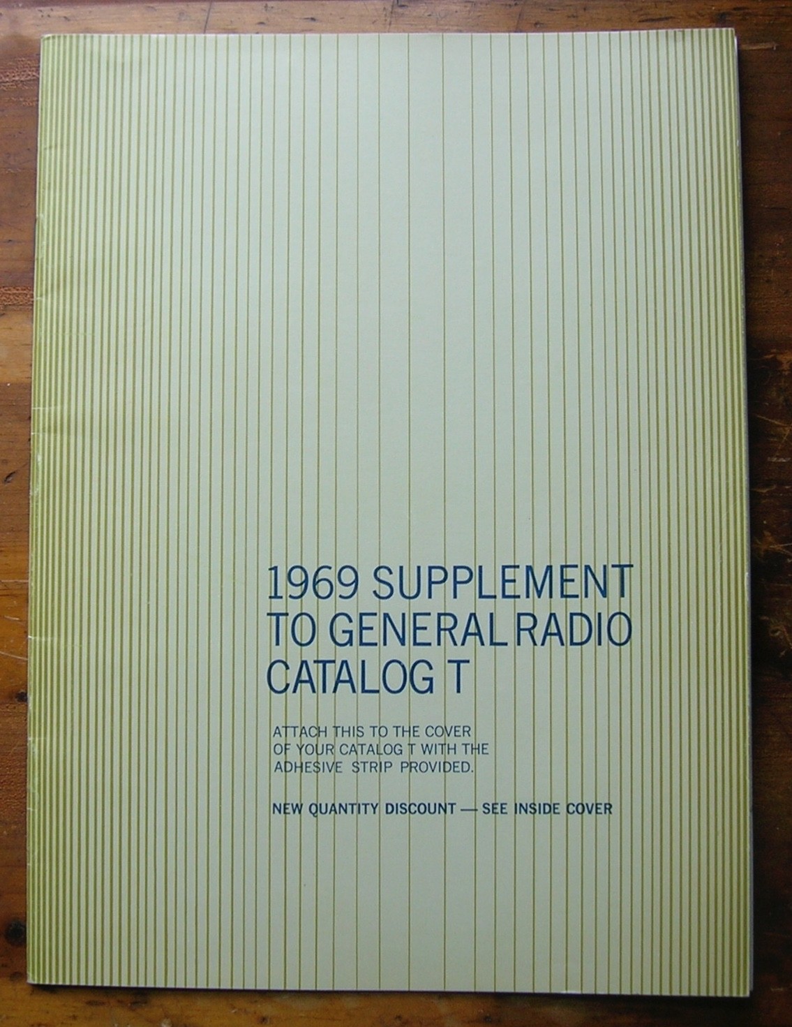 1969 Supplement to General Radio Catalog T, vintage electronics ephemera