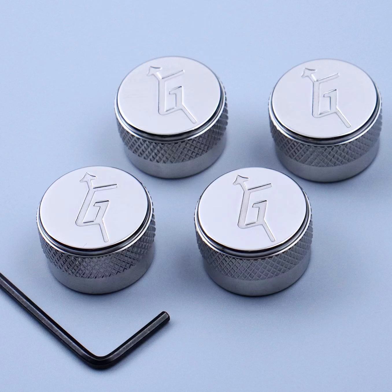 4 PCS Steel Guitar Knurled Knob G Arrow Speed Control Knob Fit Gret-ch Guitar CR