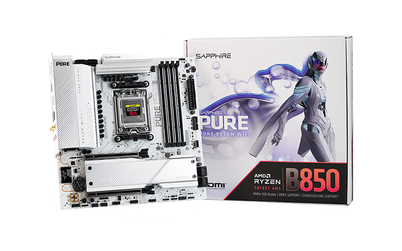 Sapphire PURE Polar B850M WIFI AM5 DDR5 Motherboard