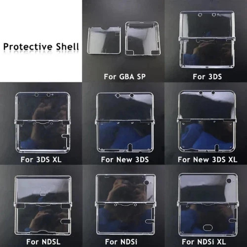 Hard Crystal Case Clear Skin Cover Shell Transparent for Nintendo