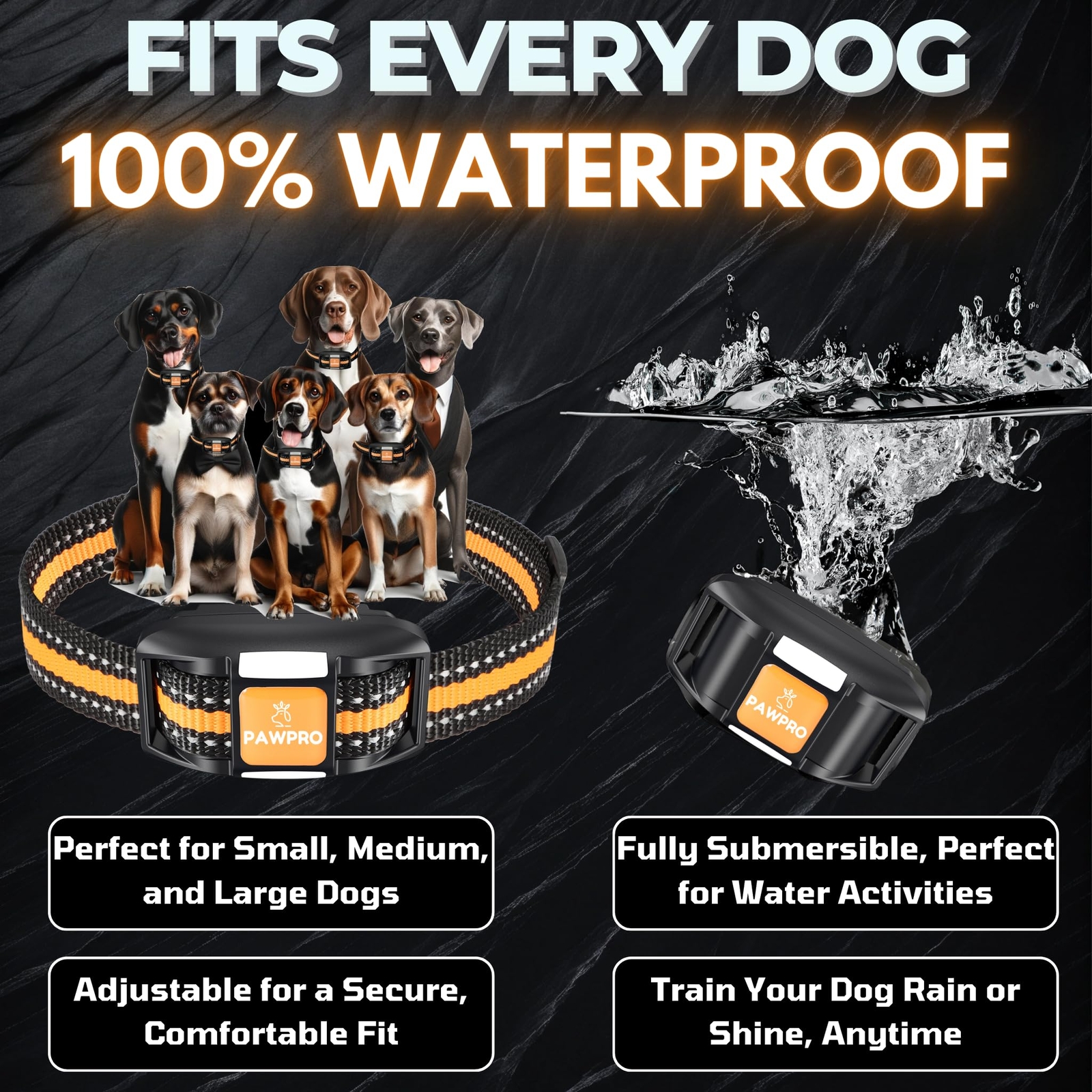 Dog Shock Collar with Remote Unmatched 4-Mile Range Night-Light Mode Training...