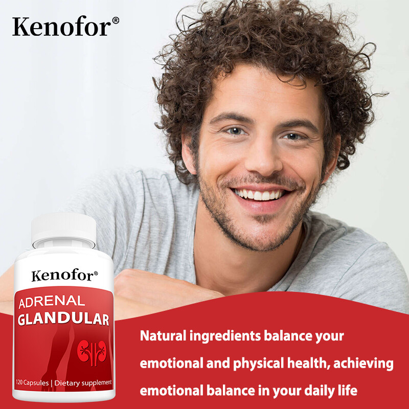 Adrenal Glandular Supplement Balances Emotional Health Improves Stress 120 Pills