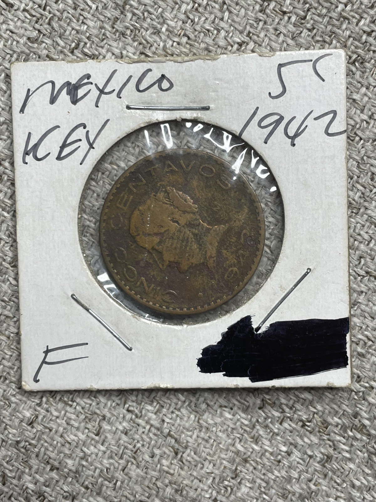 Key Date Mexico 1942 5 Centavos Bronze Coin KM#424 BN Mexico (1905-Now)