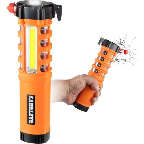 Multi-Function Emergency Car Flashlight, Essential Car Escape Tool, Life Orange