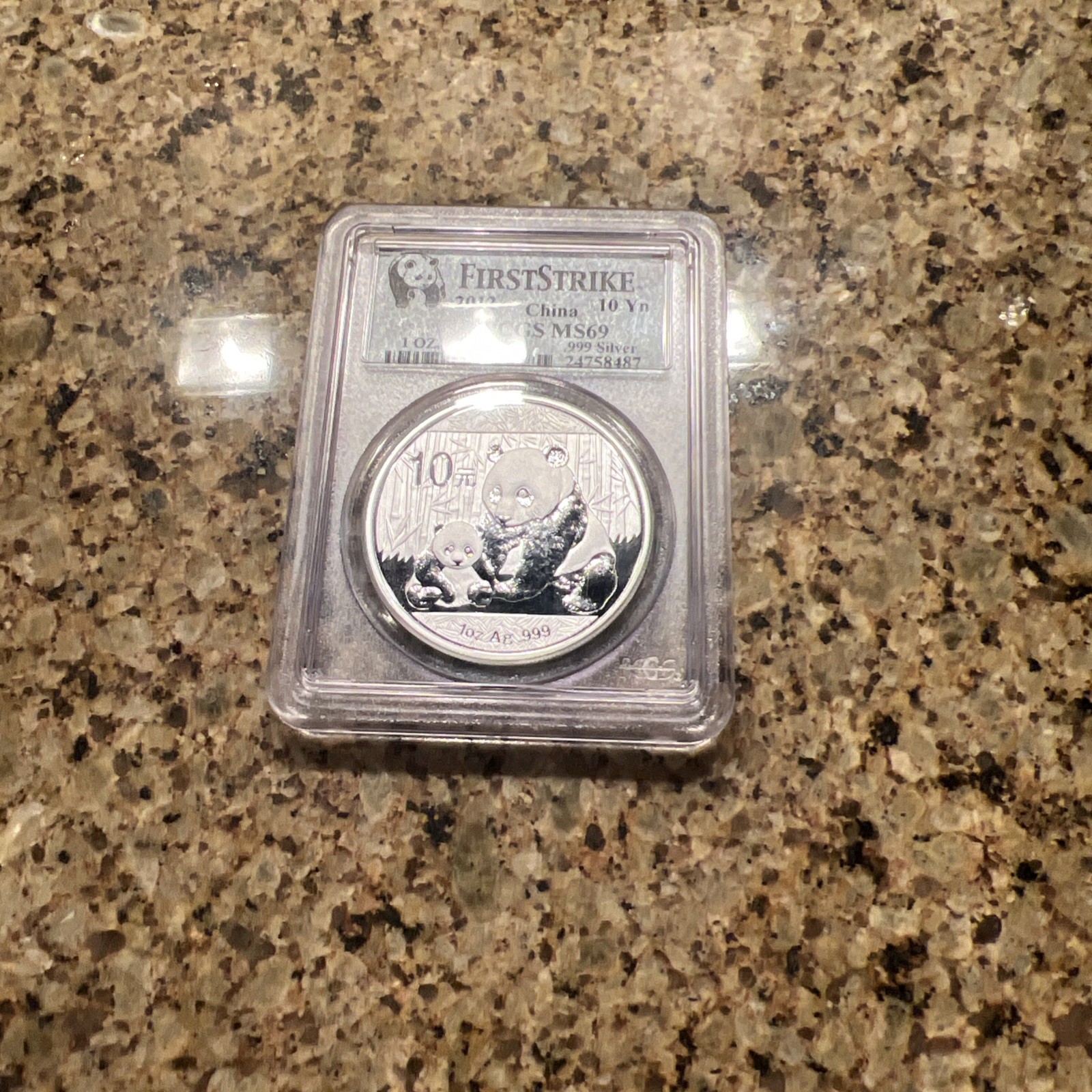 China: 2012 10Yn Silver Panda PCGS MS69 (First Strike) - Other
