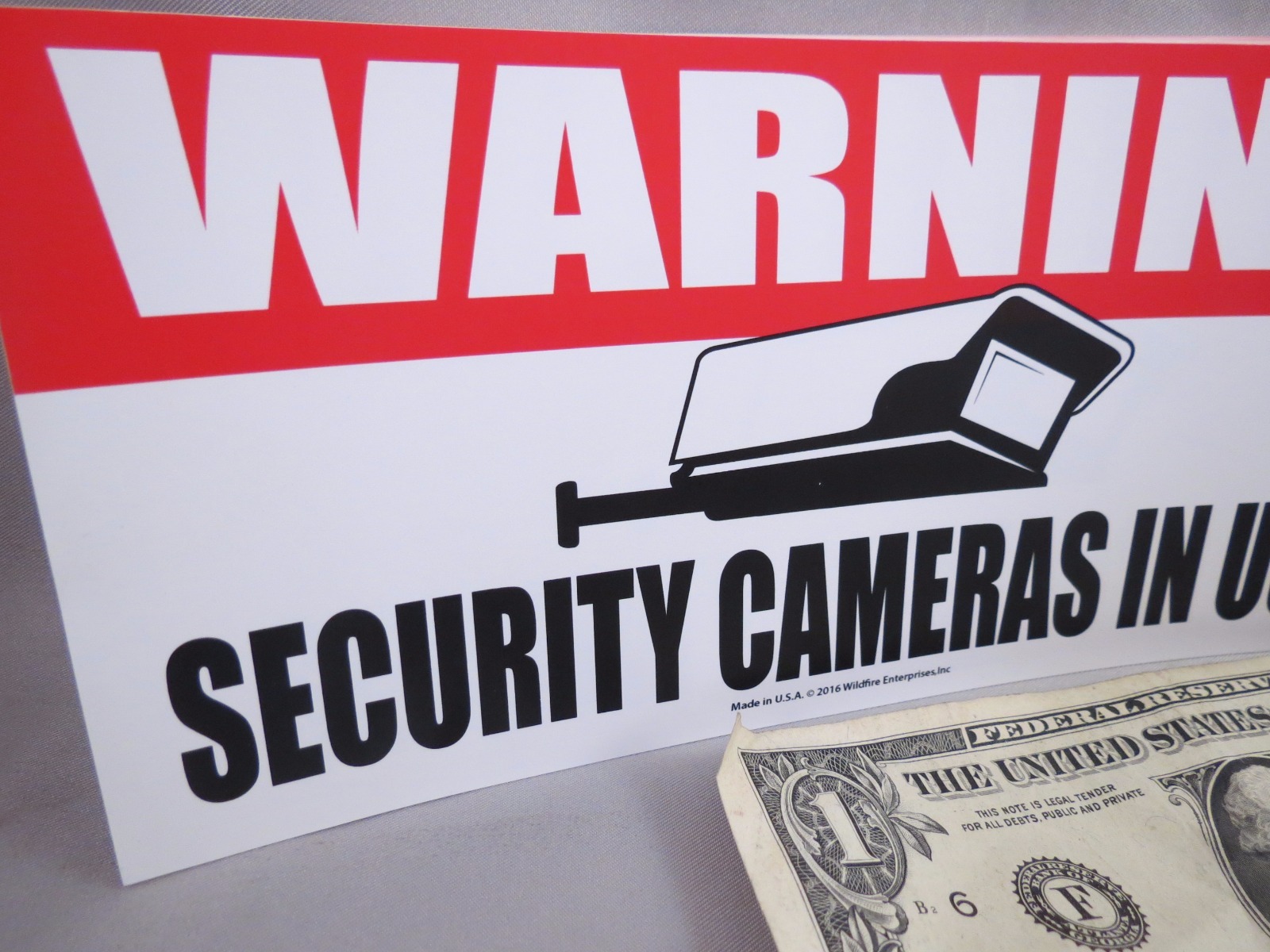WHOLESALE LOT OF 10 WARNING SECURITY CAMERAS IN USE STICKER SIGN security hidden